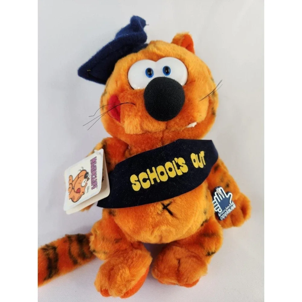 w/Tags Applause Heathcliff Plush Vintage 1982 Cat Graduation School Cartoon 8542